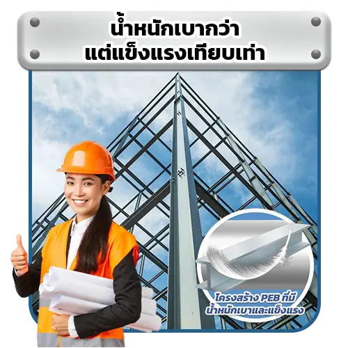 น้ำหนักเบากว่าแต่แข็งแรงเทียบเท่า
